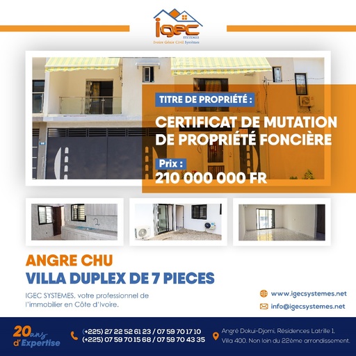 VILLA DUPLEX 7 PIECES DJOROGOBITE